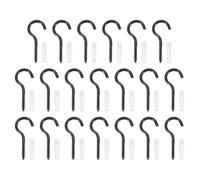 PATIKIL Lot de 20 crochets à visser M4 x 20 x 50 mm en acier inoxydable 304 auto-taraudeuses avec anneau d'extension pour intérieur ou extérieur Argenté