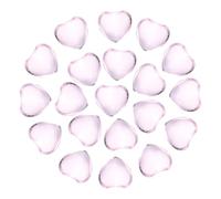 PATIKIL Lot de 20 pierres de cristal naturelles en forme de cœur, 1,5 cm, mini pierres précieuses polies, pierres de poche gravées pour femme, cadeau de méditation, quartz rose