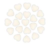 PATIKIL Lot de 20 pierres de cristal naturelles en forme de cœur, mini pierres précieuses polies de 2,3 cm, pierres précieuses de poche gravées pour femme, cadeau de méditation, blanc transparent