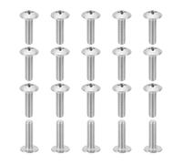 PATIKIL Lot de 20 vis à tête bombée 8#-32 x 5/8, vis à tête cruciforme en bois et tôle en acier inoxydable 304 UNC pour appareils ménagers, meubles, pales de ventilateur de plafond