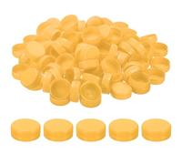 PATIKIL Lot de 200 bouchons intérieurs en plastique de 38 mm - Bouchons à vis de rechange pour carafes artisanales, jus, eau, lait - Doré