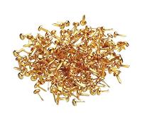 PATIKIL Lot de 200 mini attaches parisiennes rondes en métal 4,5 x 8 mm pour travaux manuels et loisirs créatifs - Doré