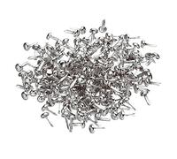 PATIKIL Lot de 200 mini attaches parisiennes rondes en métal pour travaux manuels et loisirs créatifs - Argenté - 4,5 x 8 mm