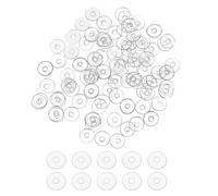 PATIKIL Lot de 200 rondelles plates en plastique PVC - 1,3 mm x 3 mm x 0,5 mm d'épaisseur - Pour poignées de porte de douche, barres de serviette, œillets de rechange - Transparent