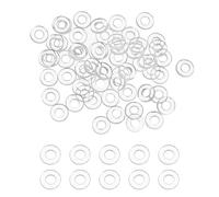 PATIKIL Lot de 200 rondelles plates en plastique PVC pour poignées de porte de douche, barres de serviette, œillets de rechange - Transparent - 2 mm x 4 mm x 1 mm