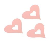 PATIKIL Lot de 25 étiquettes de boisson en forme de cœur pour verre à vin - Pour anniversaire, mariage, fête - Rose, 75mm x 65mm, Pas de gemme