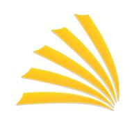 PATIKIL Lot de 25 Plumes de flèches 4 Pouces Plumes de Dinde Jaune