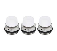 PATIKIL lot de 3 pour radiateur filetage mâle 1/2" BSP argenté/blanc
