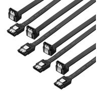 PATIKIL Lot de 4 câbles de données SATA 3.0 de 40 cm - 6 Gbit/s - Connecteur coudé à 90 degrés - Câble de données haute vitesse rétrocompatible avec loquet de verrouillage pour disque dur, SSD, pilote
