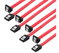 PATIKIL Lot de 4 câbles de données SATA 3.0 de 40 cm - 6 Gbit/s - Connecteur coudé à 90 degrés - Câble de données haute vitesse rétrocompatible avec loquet de verrouillage pour disque dur, SSD, pilote
