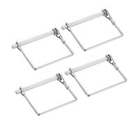 PATIKIL Lot de 4 goupilles de verrouillage à tige carrée en acier inoxydable 304, 6 mm x 70 mm, coupleur de remorque carré pour wagons agricoles, attelages de pelouse, jardin, argenté