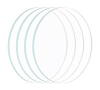 PATIKIL Lot de 4 lentilles LED de 5,2 cm de diamètre - Bords polis - Pièces de rechange en verre pour source de lumière - Transparent