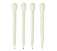 PATIKIL Lot de 4 stylos à bille amusants à encre gel noire de 0,5 mm pour répondre aux questions, choisissez ABCD Rotation décompression pour cadeau à vos amis, blanc