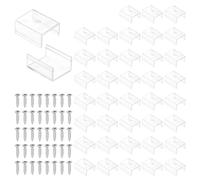 PATIKIL Lot de 48 clips de fixation pour bande lumineuse LED, supports de fixation en plastique avec vis en acier inoxydable 304 pour ruban lumineux néon RVB de 19 mm à 20,4 mm de largeur