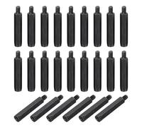PATIKIL Lot de 48 entretoises hexagonales mâles et femelles M4 x 30 mm + 6 mm en acier au carbone pour boîtiers d'ordinateur, circuits imprimés, drones FPV, quadricoptères, noir