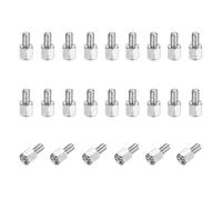 PATIKIL Lot de 48 entretoises hexagonales mâles femelles 4#-40 de 5 mm + 5 mm, entretoises hexagonales en cuivre plaqué nickel pour boîtiers d'ordinateur, circuits imprimés, drones FPV, quadricoptères