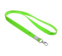 PATIKIL Lot de 5 cordons tour de cou plats de 43,2 cm, largeur de 1,5 cm, avec crochet pivotant pour porte-nom, badges, cartes d'identité, clés, vert fluo