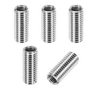 PATIKIL Lot de 5 écrous réducteurs de filetage M10 x 1,5 mâle vers M8 x 1,25 femelle - Réducteur de conversion en acier inoxydable 303 - 25 mm