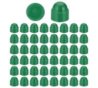 PATIKIL Lot de 50 cache-écrous hexagonaux, M8 x 13 x 15 mm, capuchons de protection en nylon pour vis et écrous, vert