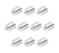 PATIKIL Lot de 50 embouts de cordon - 7,6 mm - Perles Kumihimo - En laiton - Pour cordon en cuir, pompons, fabrication de bijoux - Longueur : 12 mm - Couleur rhodium