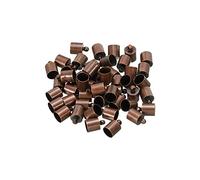 PATIKIL Lot de 50 embouts de cordon de 6,5 mm - Perles Kumihimo en laiton pour cordon en cuir, pompons, fabrication de bijoux - 7 mm de long - Ton cuivre