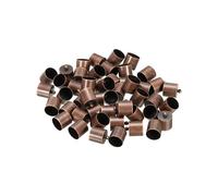 PATIKIL Lot de 50 embouts de cordon de 9,6 mm - Perles Kumihimo en laiton pour cordon en cuir, pompons, fabrication de bijoux - 14 mm de long - Ton cuivre