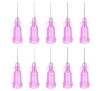 PATIKIL Lot de 50 pointes d'aiguilles de distribution de 30 Ga x 1,3 cm en acier inoxydable et plastique avec Luer Lock pour applicateur de colle et d'huile, violet clair