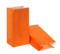 PATIKIL Lot de 50 sacs en papier kraft de 18 x 6,1 x 8,9 cm, pour friandises, mariage, anniversaire, Halloween, remise de diplôme, orange