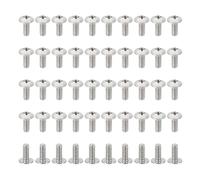 PATIKIL Lot de 50 vis à tête bombée 10#-24 x 1/2 - Vis à tête bombée à tête cruciforme en acier inoxydable UNC 304 pour appareils ménagers, meubles, pales de ventilateur de plafond