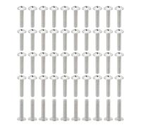 PATIKIL Lot de 50 vis à tête bombée 10#-24 x 1 - Vis à tête bombée en acier inoxydable UNC 304 pour appareils ménagers, meubles, pales de ventilateur de plafond