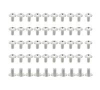 PATIKIL Lot de 50 vis à tête bombée 10#-24 x 3/8 à tête bombée à tête cruciforme, vis en acier inoxydable UNC 304 pour appareils ménagers, meubles, pales de ventilateur de plafond