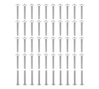 PATIKIL Lot de 50 vis à tête bombée 10#-32 x 1-1/2 - Vis à tête cruciforme en acier inoxydable UNC 304 pour appareils ménagers, meubles, pales de ventilateur de plafond