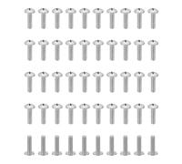 PATIKIL Lot de 50 vis à tête bombée 10#-32 x 3/4 - Vis à tête bombée à tête cruciforme en acier inoxydable UNC 304 pour appareils ménagers, meubles, pales de ventilateur de plafond
