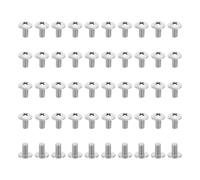 PATIKIL Lot de 50 vis à tête bombée 10#-32 x 3/8 - Vis à tête bombée à tête cruciforme en acier inoxydable UNC 304 pour appareils ménagers, meubles, pales de ventilateur de plafond