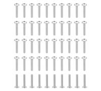 PATIKIL Lot de 50 vis à tête bombée 8#-32 x 1 - Vis à tête bombée en acier inoxydable UNC 304 pour appareils ménagers, meubles, pales de ventilateur de plafond
