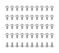 PATIKIL Lot de 50 vis à tête bombée 8#-32 x 3/8 - Vis à tête bombée en acier inoxydable UNC 304 pour appareils ménagers, meubles, pales de ventilateur de plafond