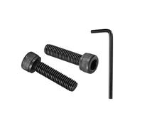 PATIKIL Lot de 50 vis à tête hexagonale M5 x 20 mm en acier au carbone pour meubles avec clé hexagonale pour meubles, noir