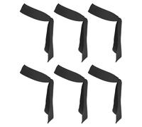 PATIKIL Lot de 6 Bandeaux élastiques de karaté Ninja réglables, Anti-Transpiration, pour Hommes et Femmes, Course à Pied, Tennis, Yoga, Noir