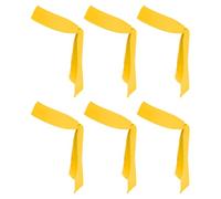 PATIKIL Lot de 6 Bandeaux élastiques de karaté Ninja réglables, Anti-Transpiration, pour Hommes et Femmes, Course à Pied, Tennis, Yoga, Jaune