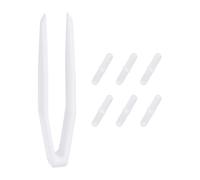 PATIKIL Lot de 6 barres d'agitateur magnétiques en PTFE pour bécher à fond plat, laboratoire, laboratoire à domicile avec pince en plastique, type B - 25 x 5 mm