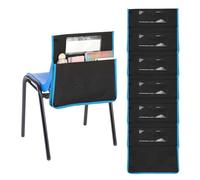 PATIKIL Lot de 6 Chaises Bleues Poches pour Classe 16.5" Sacs de Poches | Poches pour Chaises de e Siège avec Emplacement pour Nom, Largeur 15.4", Vide pour Chaises de Classe