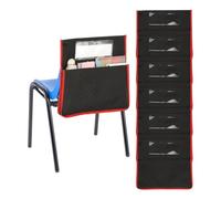 PATIKIL Lot de 6 Pochettes de Chaise Rouges Longueur 16,5" Largeur 15,4" | Sacs de poche de siège, pour salle de vec emplacement pour nom