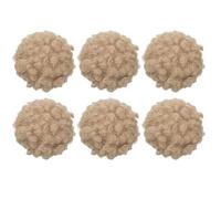 PATIKIL Lot de 6 pompons pour loisirs créatifs, 4 à 5 cm, avec boucle élastique pour porte-clés, tricot, chapeaux, loisirs créatifs, décoration d'intérieur, kaki