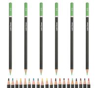 PATIKIL Lot de 62 crayons de couleur, vert gazon avec noyaux à base d'huile, fournitures d'art et de scrapbooking pour livres de coloriage pour adultes, artistes, débutants, dessin, esquisse