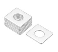 PATIKIL Lot de 8 rondelles carrées M18 x 40 x 3 mm, rondelle de support carrée, plaque de roulement en acier inoxydable 304, entretoise, matériel de fixation, écrou et boulon
