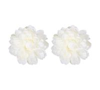 PATIKIL Lotus Flower Curtain Tiebacks, 2 Pcs Artificial Floral Curtain Tie Clips, Modern Curtain Holder Buckles, Window Drapery Decorative Clips pour Home, Room, Office, White