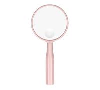 PATIKIL Loupe À Main, Loupe De Lecture 3X 4X, Lentille Incassable 73 mm avec Manche Antidérapant pour Seniors Lecture De Livres Journaux Exploration Observation De La Nature, Rose