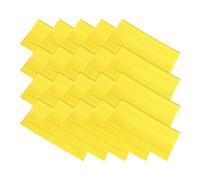 PATIKIL Lunettes Microfibre Nettoyage Tissu 6"x6", 20 Paquet Lunettes Nettoyage Tissu Doux Lingette Écran Tissu pour Caméra Lentille Lunettes Écrans en Individuel Vinyle Pochette, Jaune