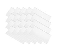 PATIKIL Lunettes Microfibre Nettoyage Tissu 7"x6", 20 Paquet Lunettes Nettoyage Tissu Doux Lingette Écran Tissu pour Caméra Lentille Lunettes Écrans en Individuel Vinyle Pochette, Blanc