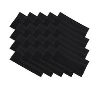 PATIKIL Lunettes Microfibre Nettoyage Tissu 7"x6", 20 Paquet Lunettes Nettoyage Tissu Doux Lingette Écran Tissu pour Caméra Lentille Lunettes Écrans en Individuel Vinyle Pochette, Noir